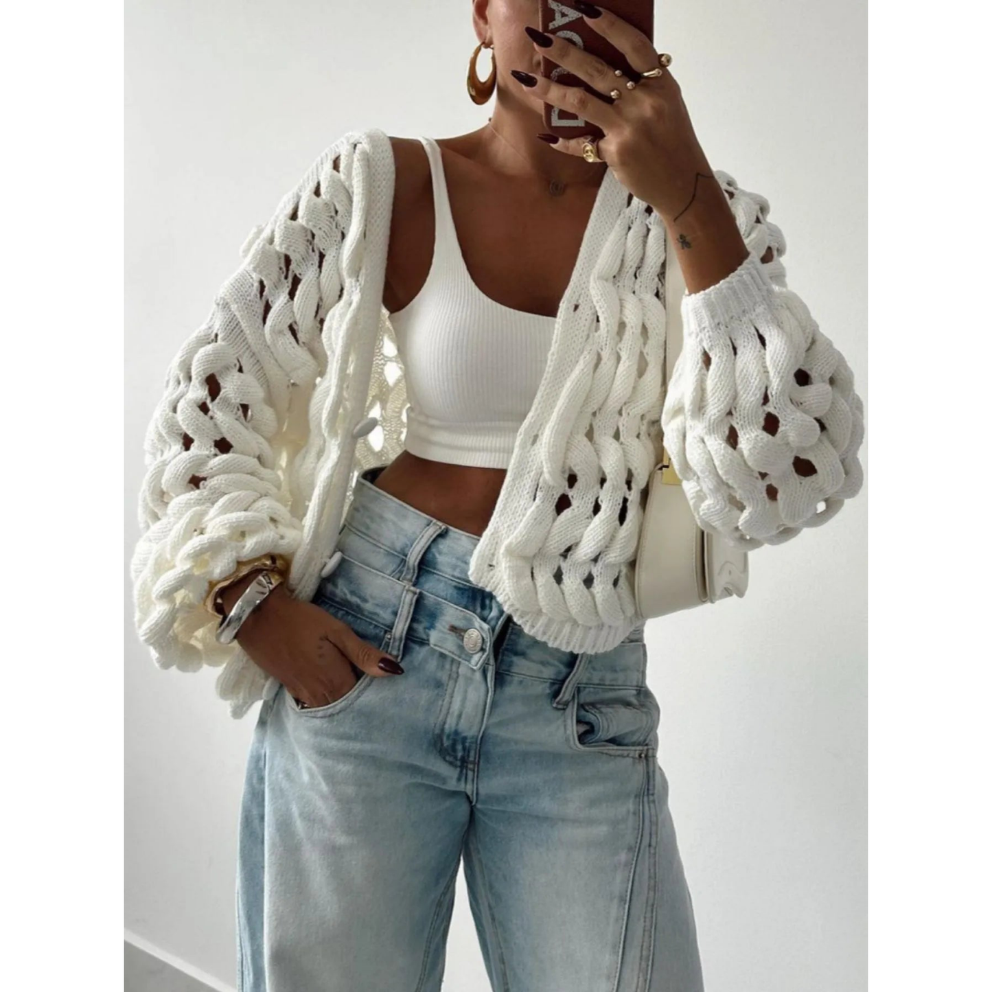 Luxe Loops Crochet Cardigan