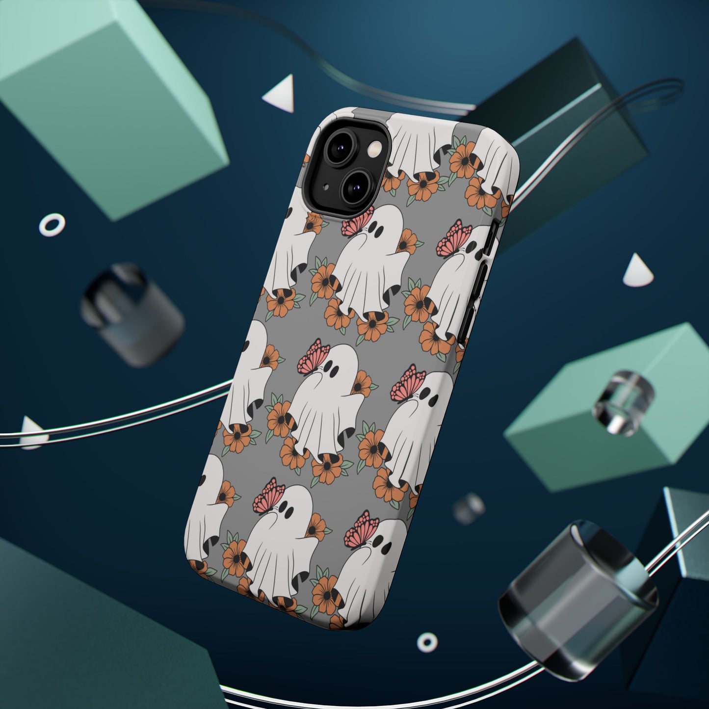 Cute Ghost Floral Phone Case