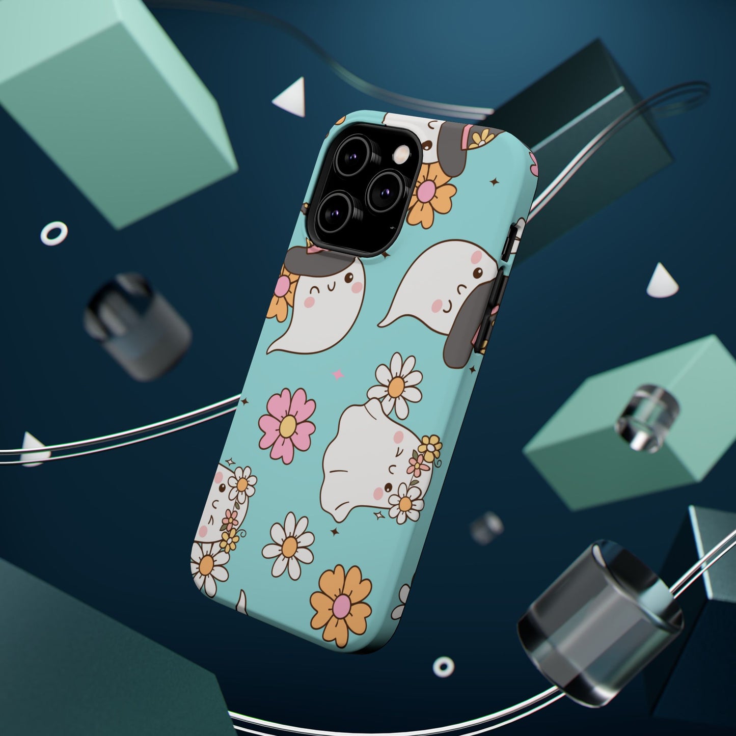 Cute Floral Ghost Magnetic Phone Case