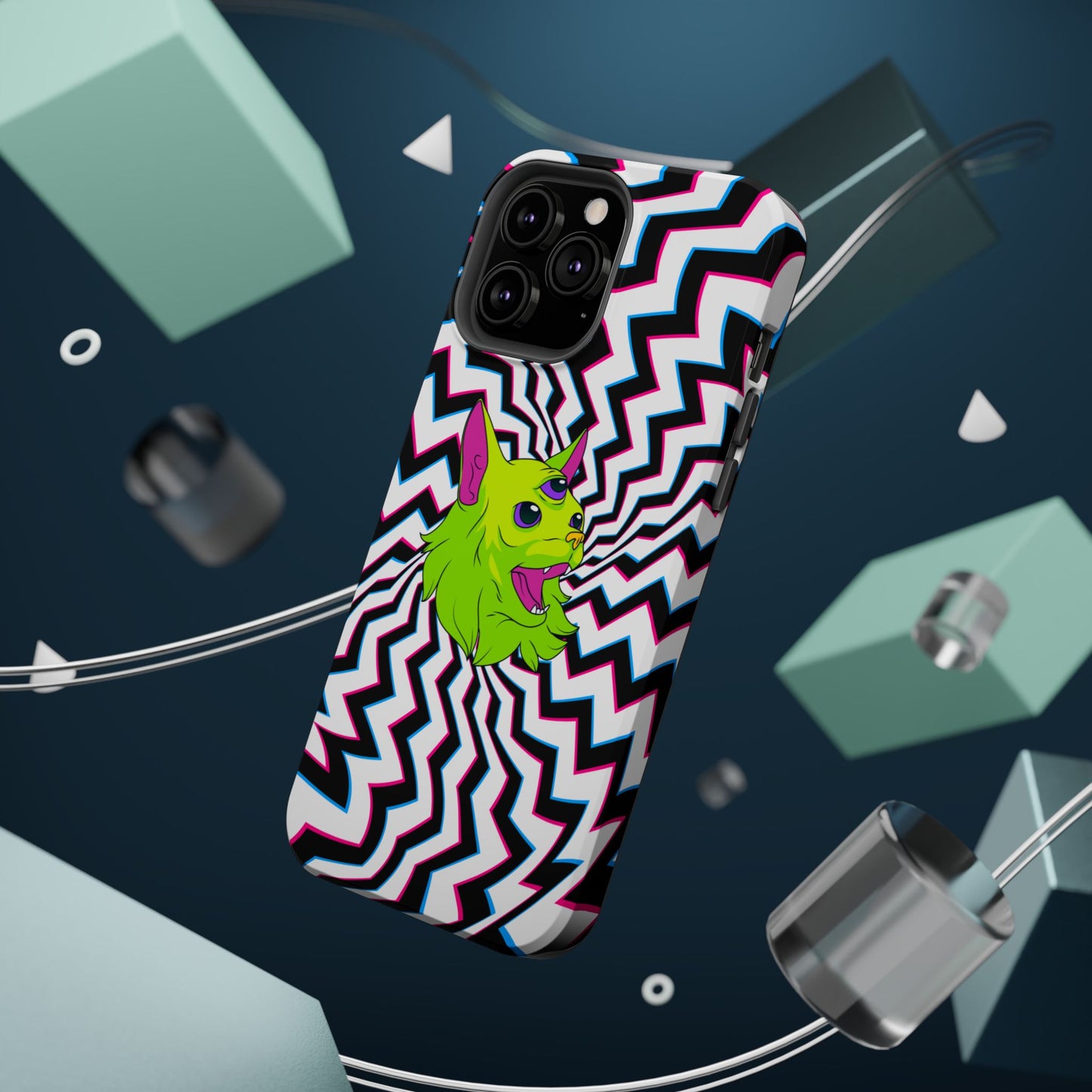 Vibrant Alien Cat Magnetic Phone Cases