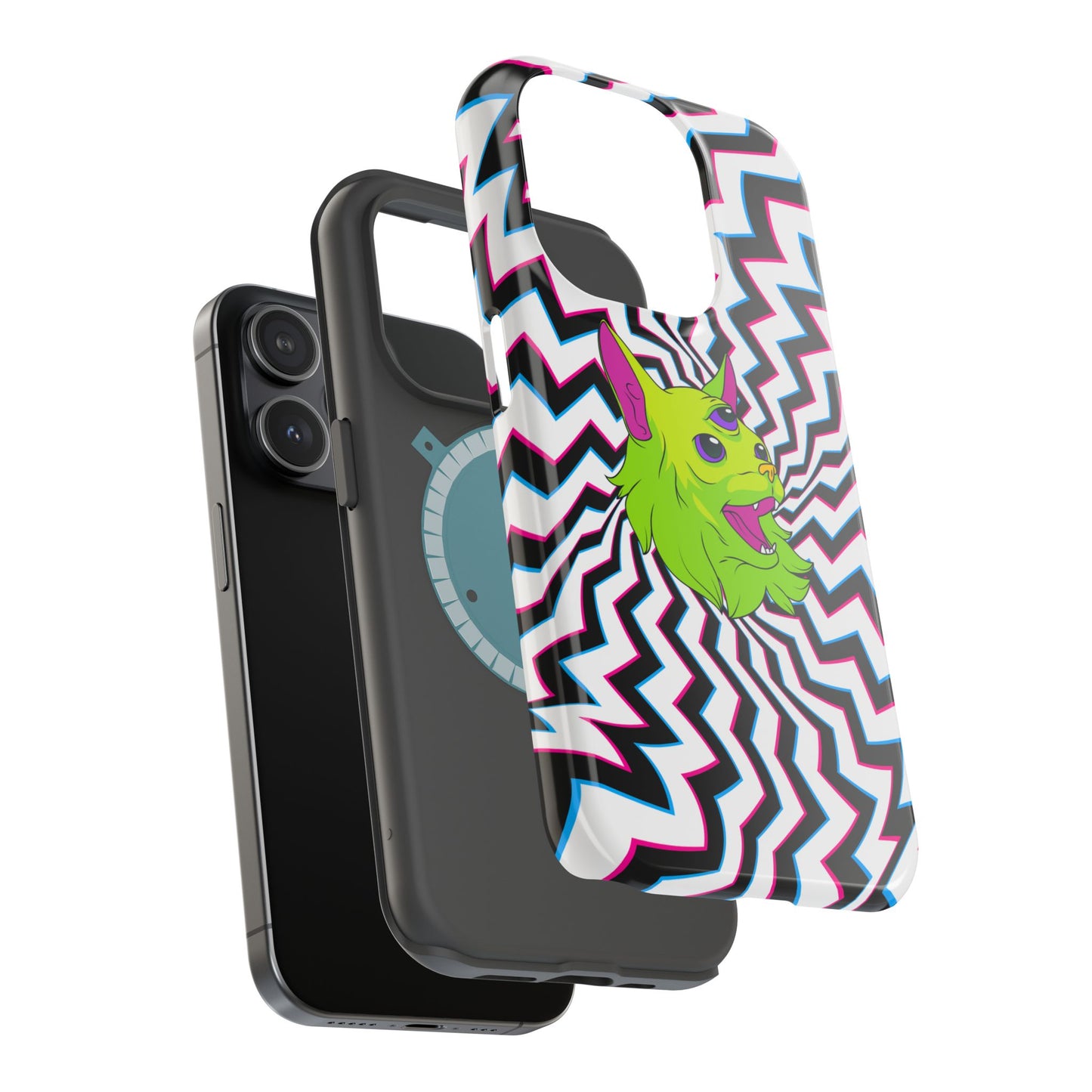 Vibrant Alien Cat Magnetic Phone Cases