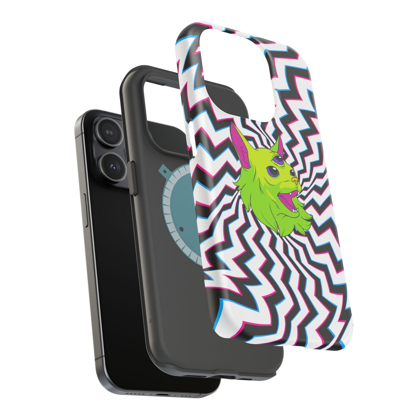 Vibrant Alien Cat Magnetic Phone Cases
