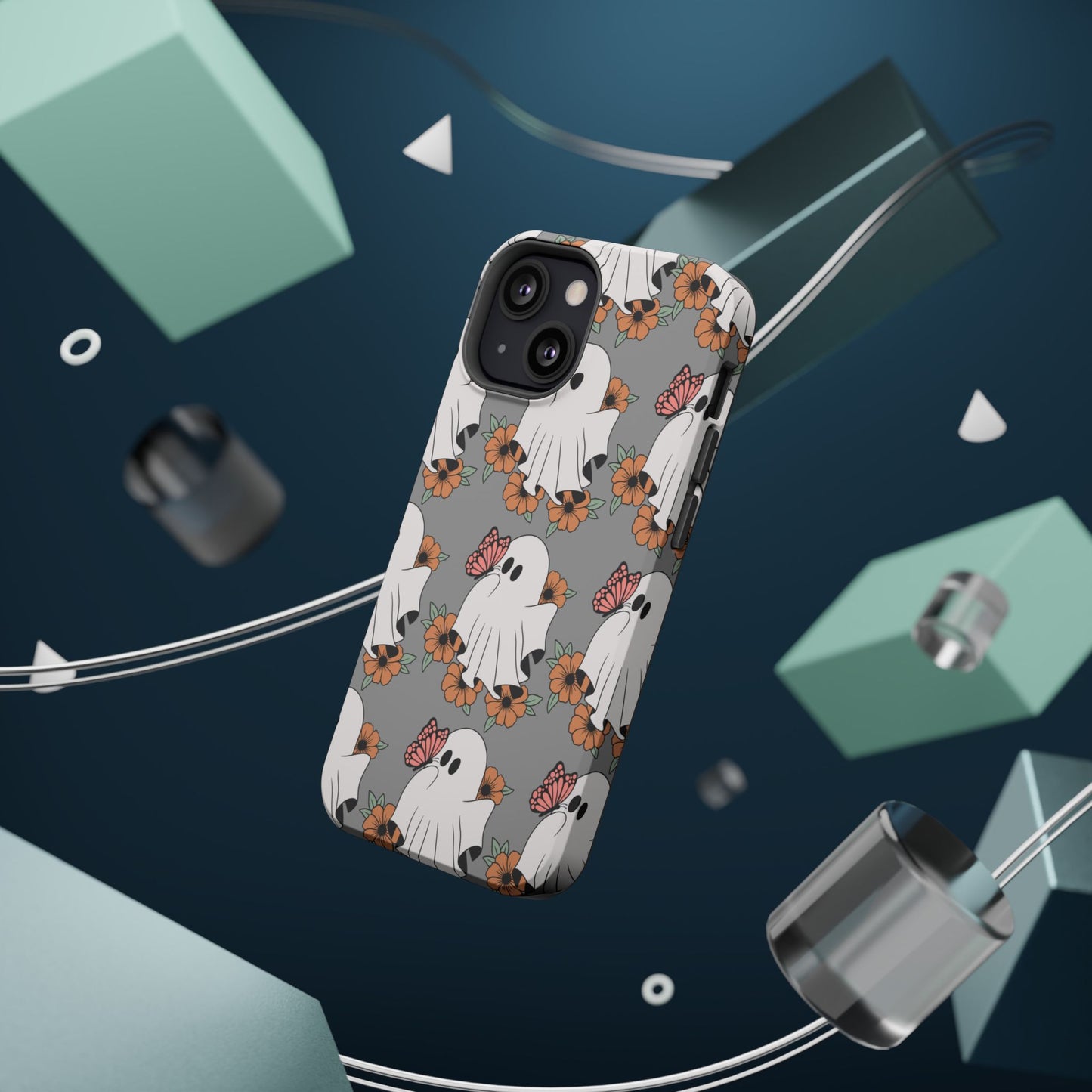 Cute Ghost Floral Phone Case