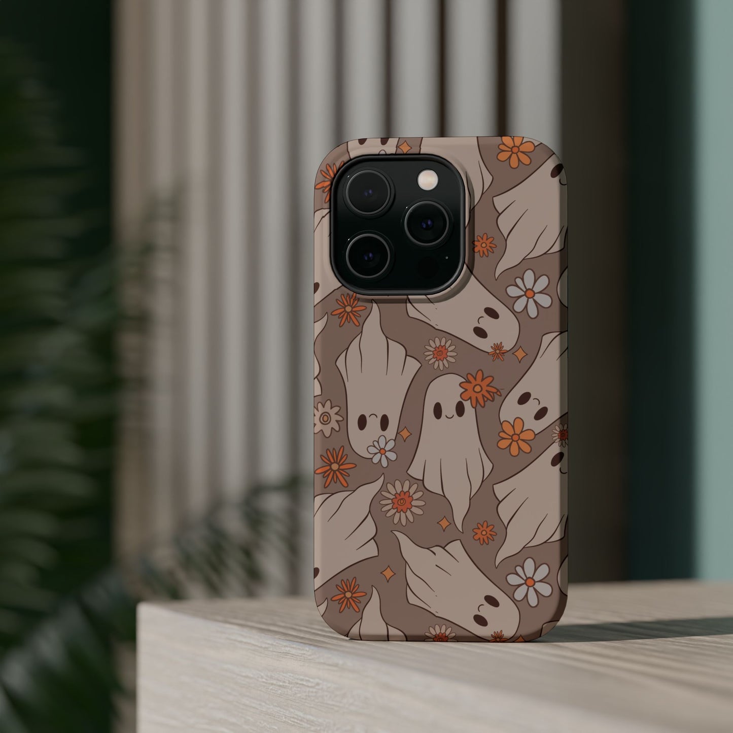 Ghostly Floral Magnetic Phone Cases