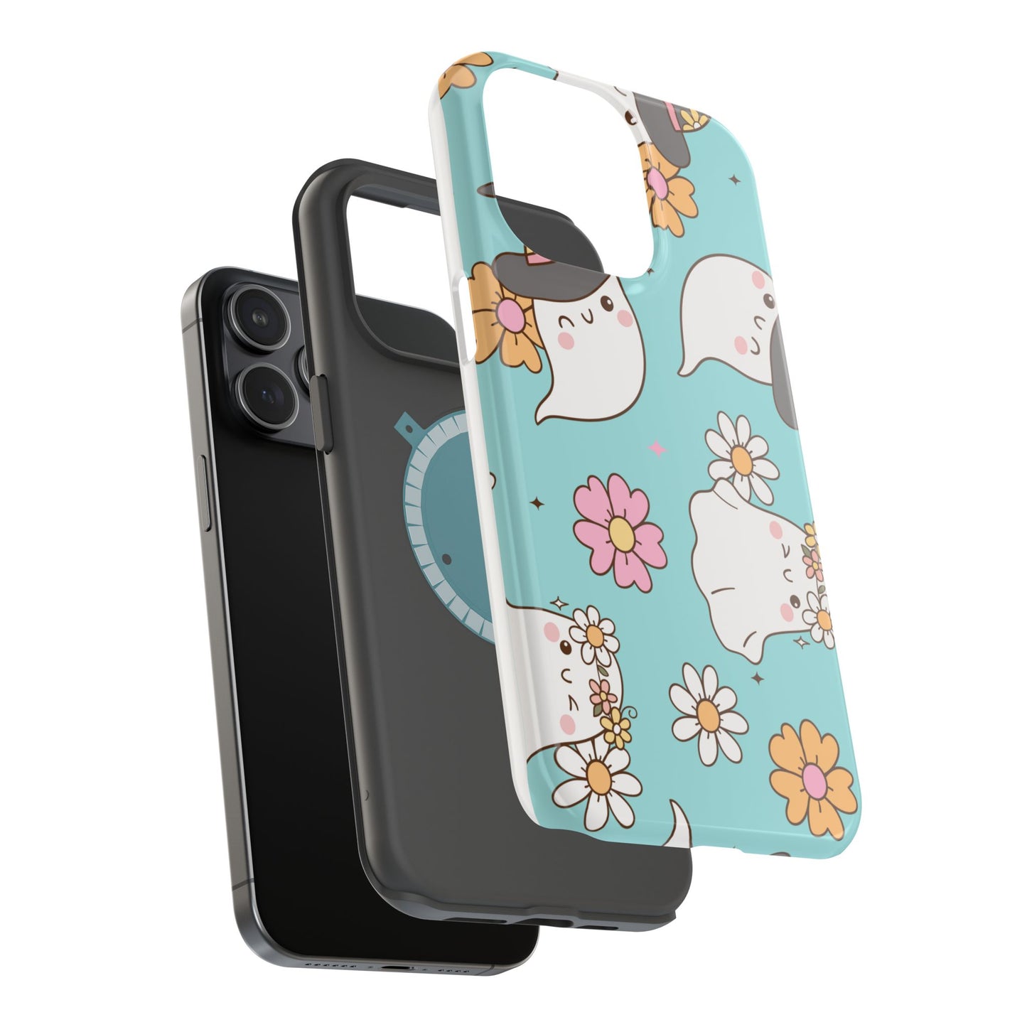 Cute Floral Ghost Magnetic Phone Case