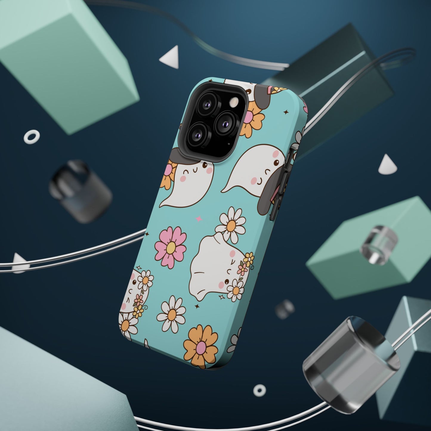 Cute Floral Ghost Magnetic Phone Case