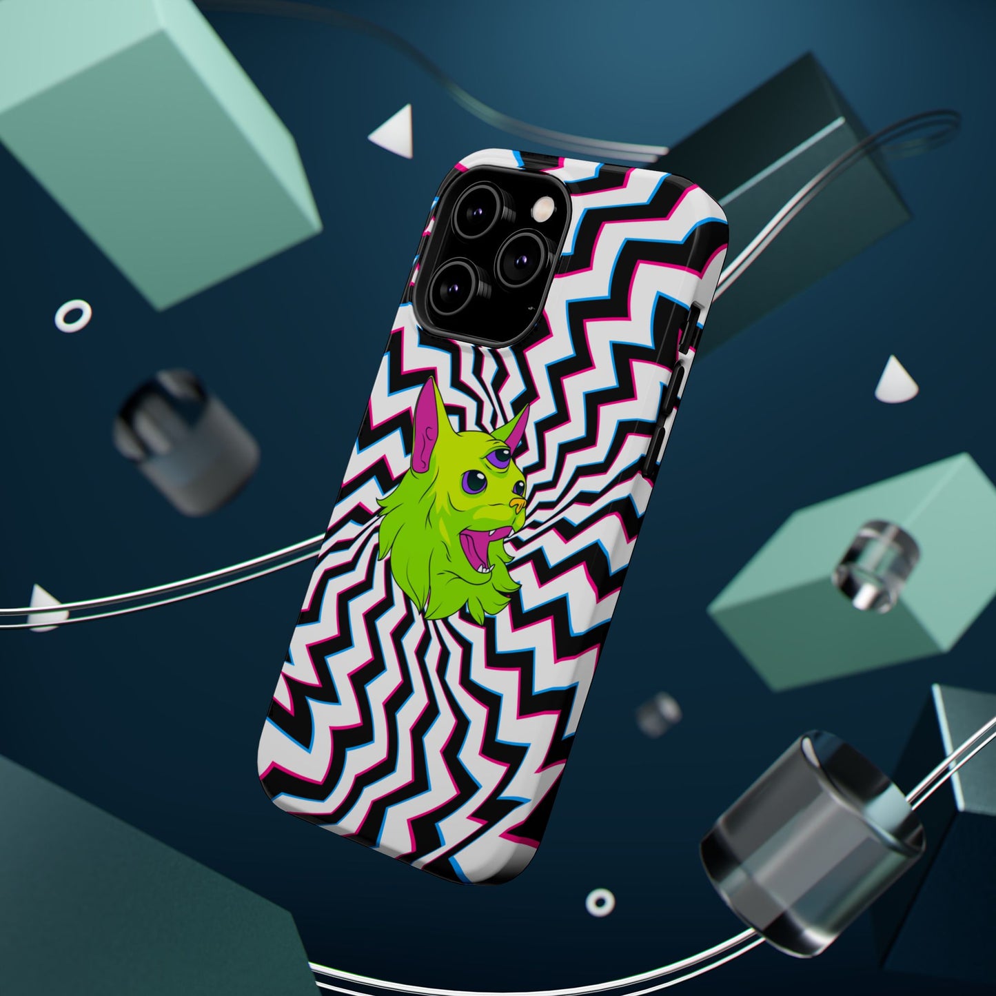 Vibrant Alien Cat Magnetic Phone Cases