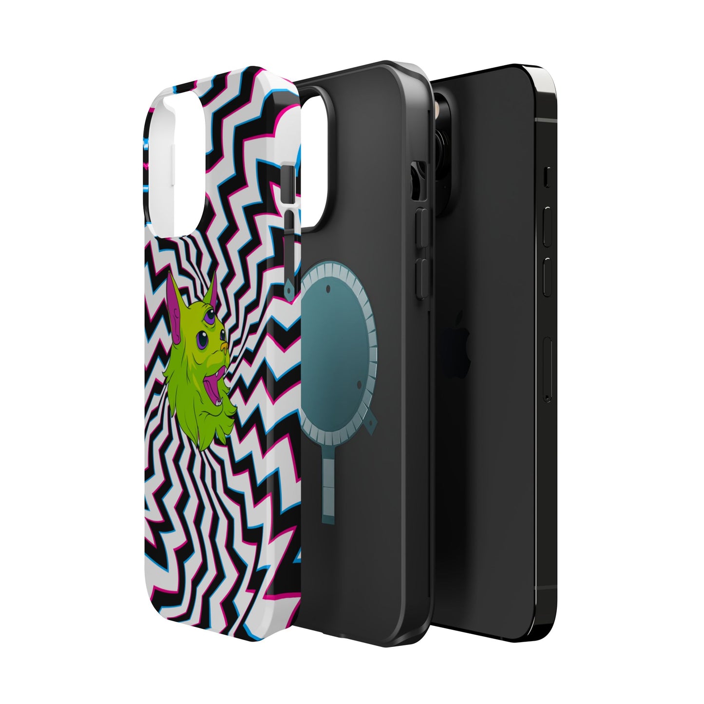 Vibrant Alien Cat Magnetic Phone Cases