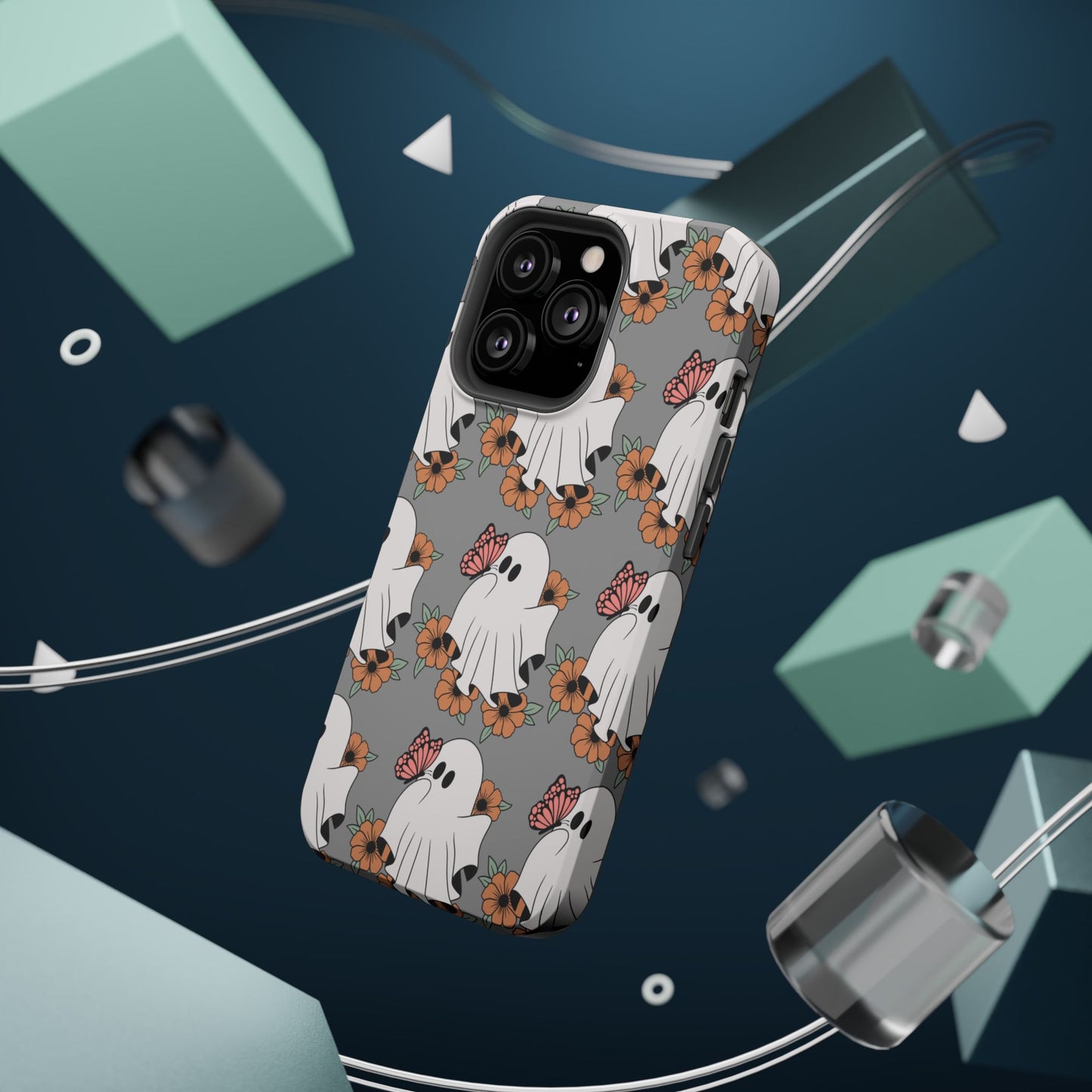 Cute Ghost Floral Phone Case
