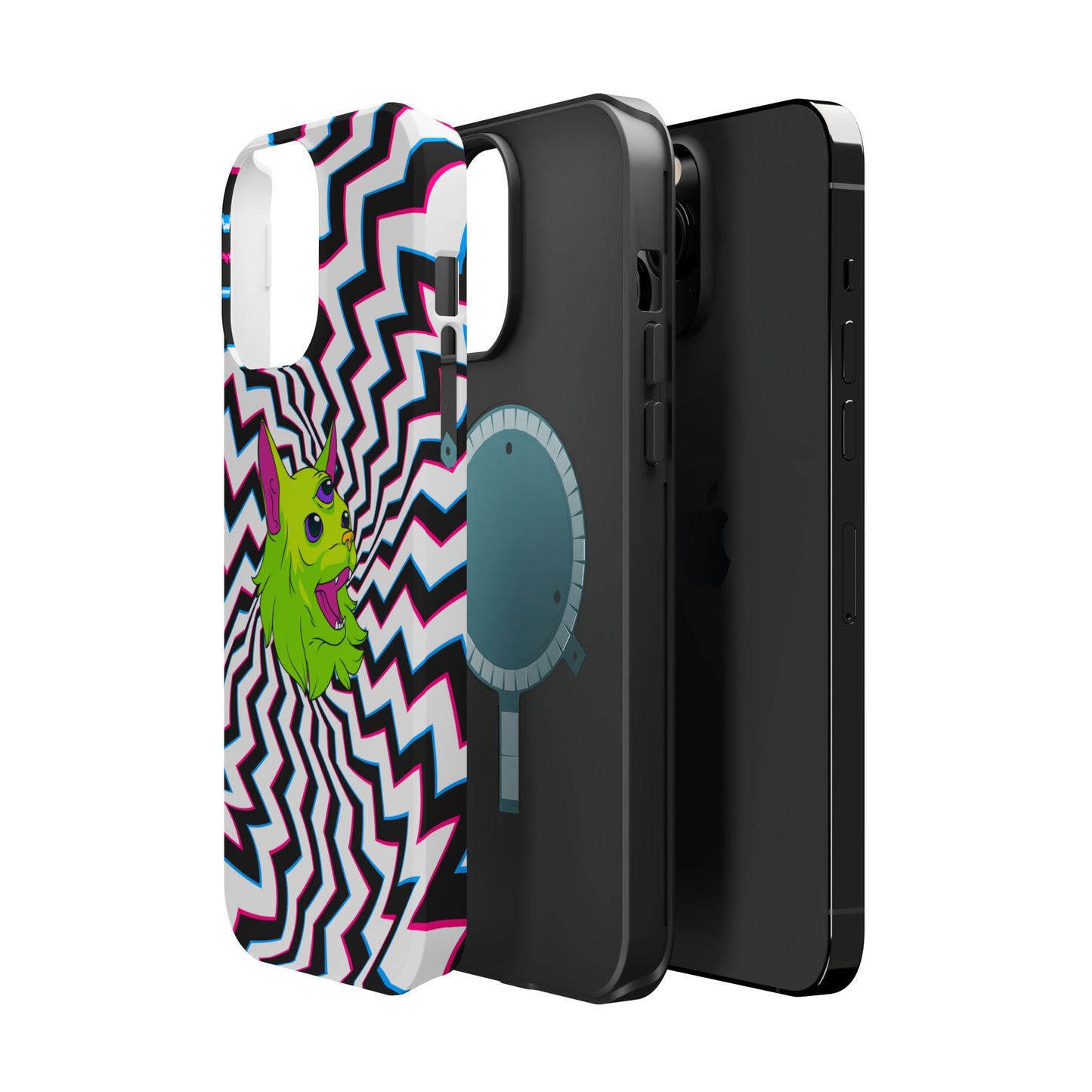 Vibrant Alien Cat Magnetic Phone Cases