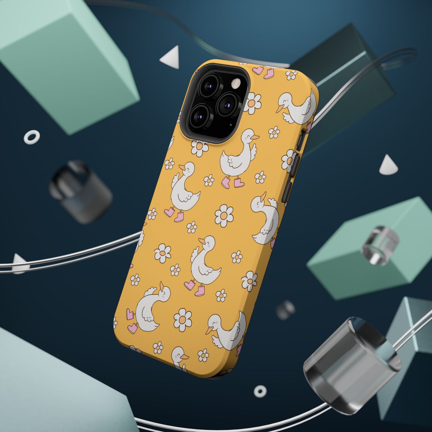 Charming Duck Pattern Magnetic Phone Case