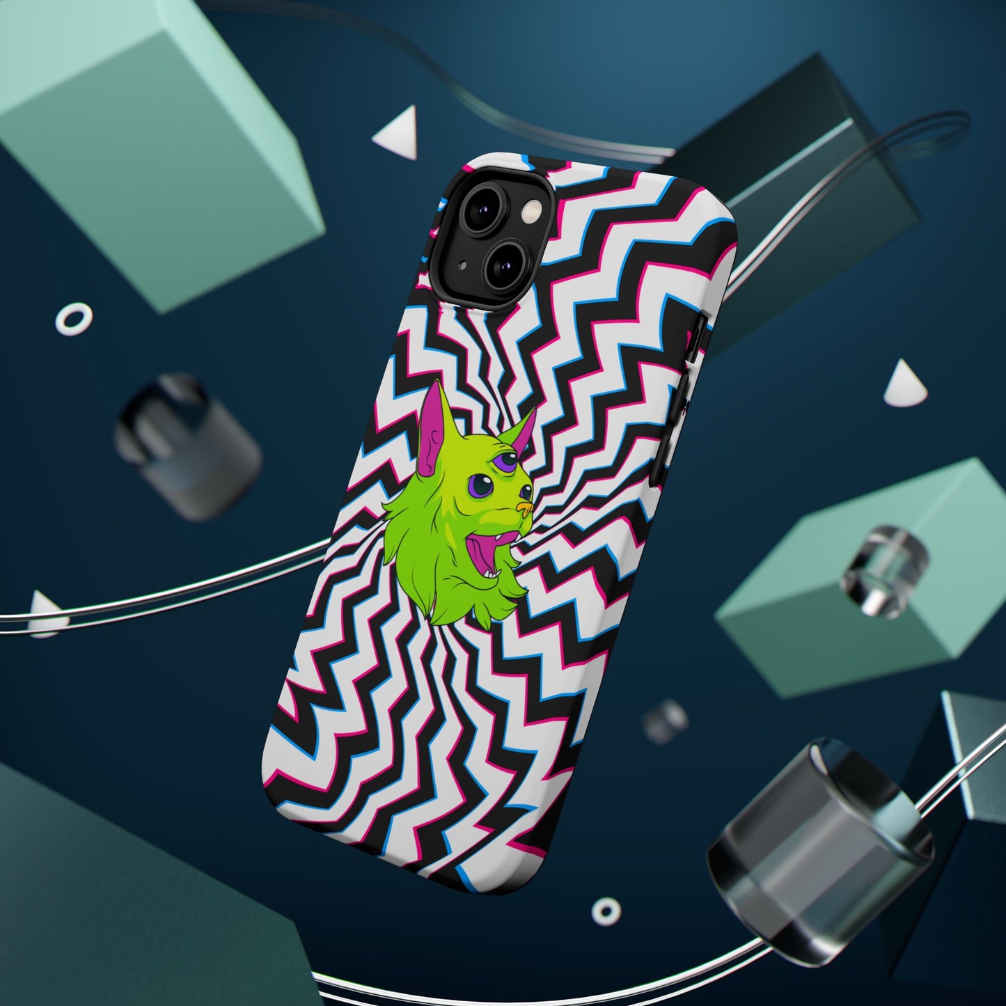 Vibrant Alien Cat Magnetic Phone Cases