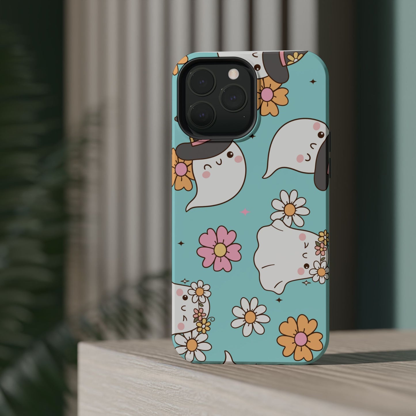 Cute Floral Ghost Magnetic Phone Case