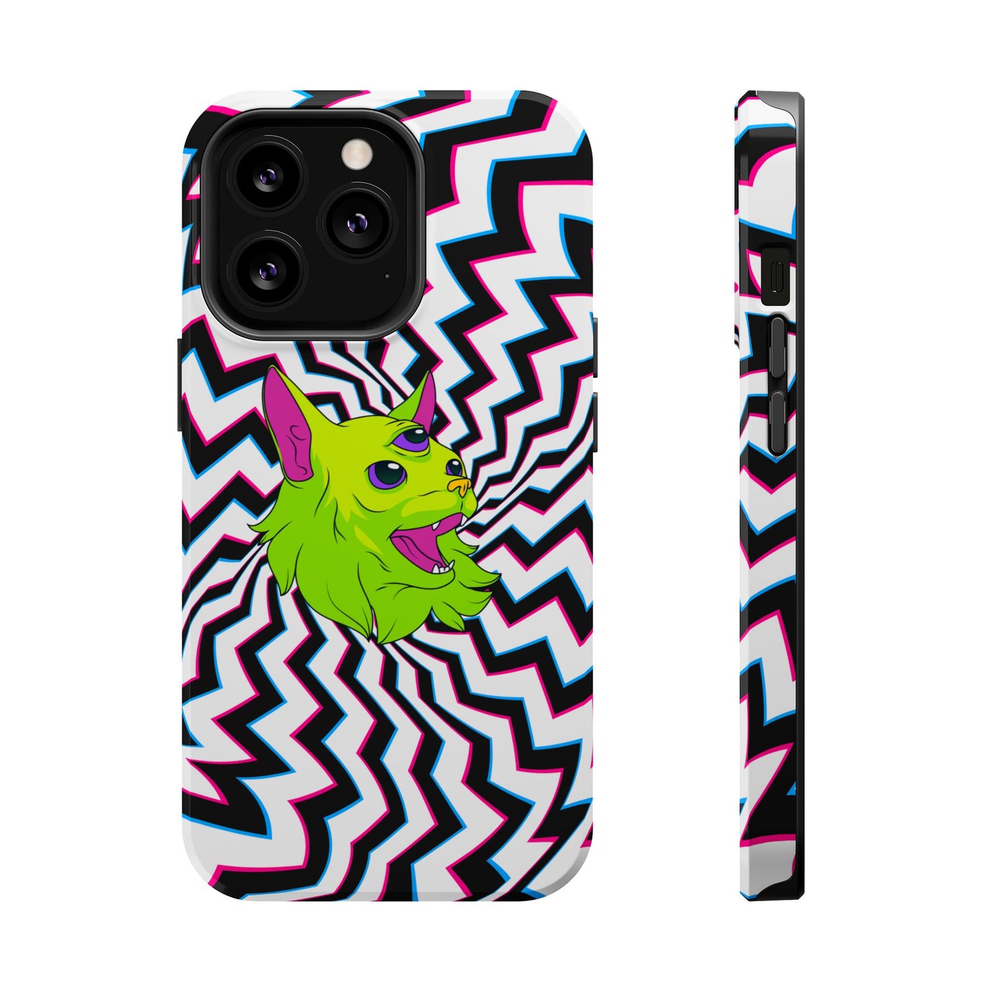 Vibrant Alien Cat Magnetic Phone Cases