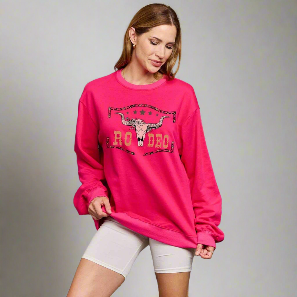 Rodeo Skull Graphic Sweatshirt