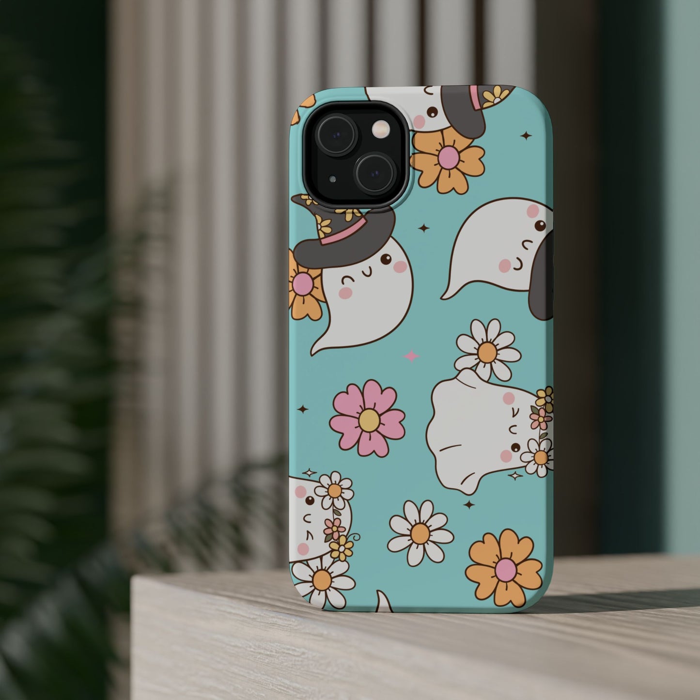 Cute Floral Ghost Magnetic Phone Case