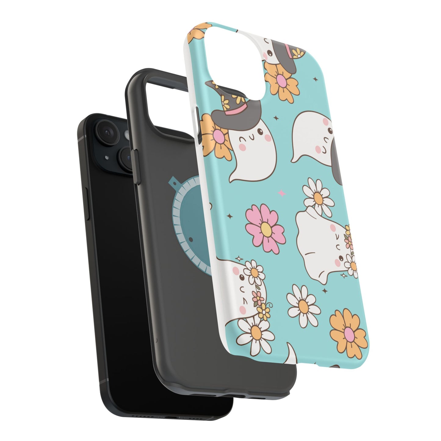 Cute Floral Ghost Magnetic Phone Case