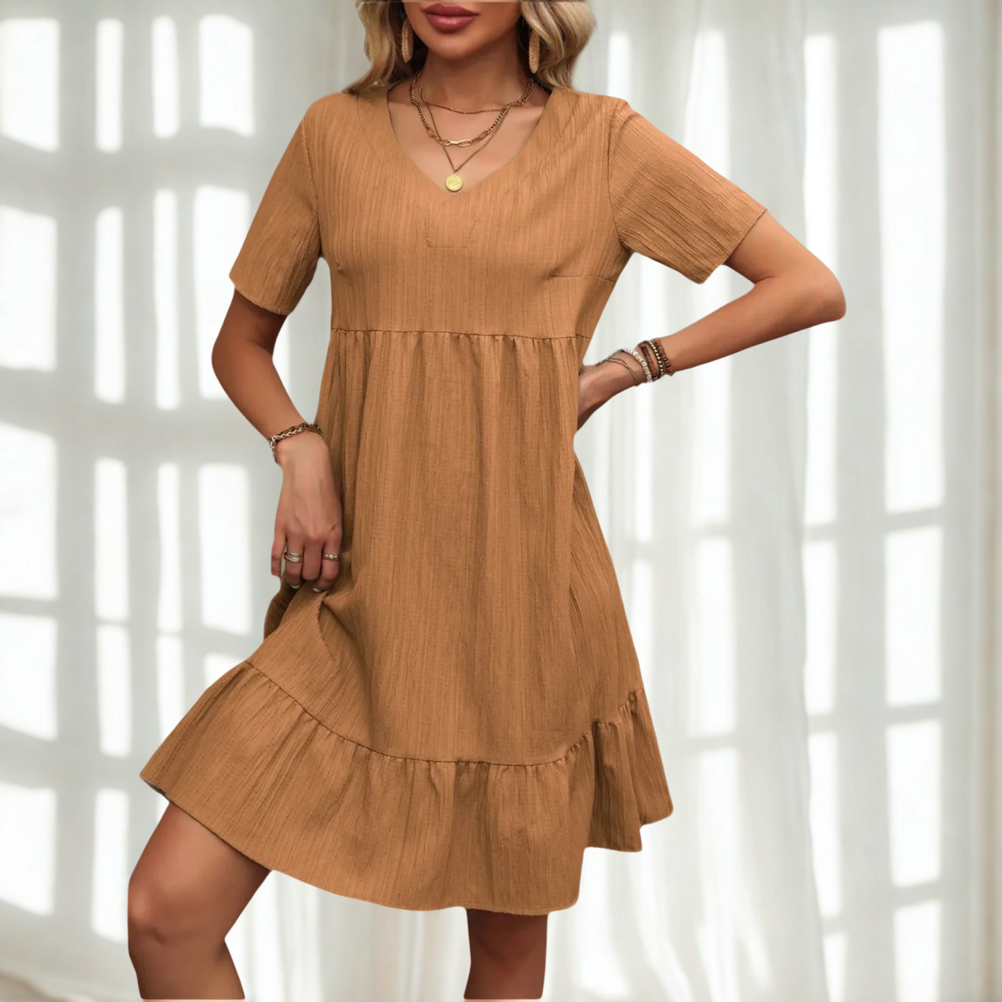 Ruffle Hem Babydoll Dress