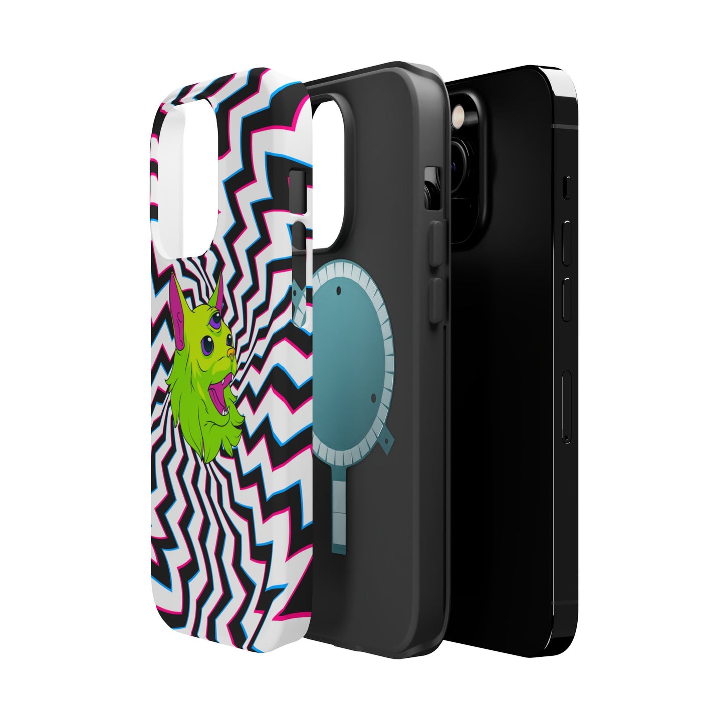 Vibrant Alien Cat Magnetic Phone Cases