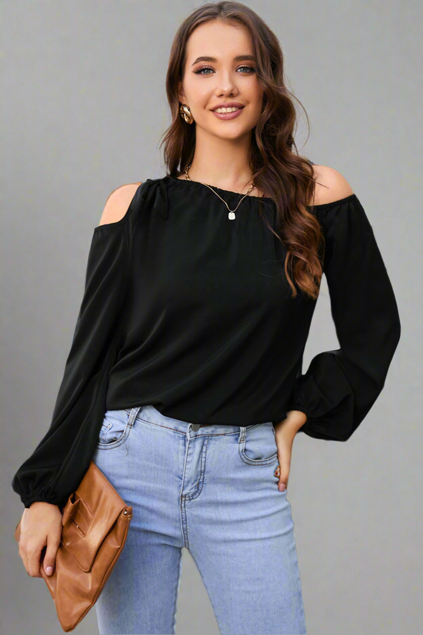 Asymmetrical Neck Blouse