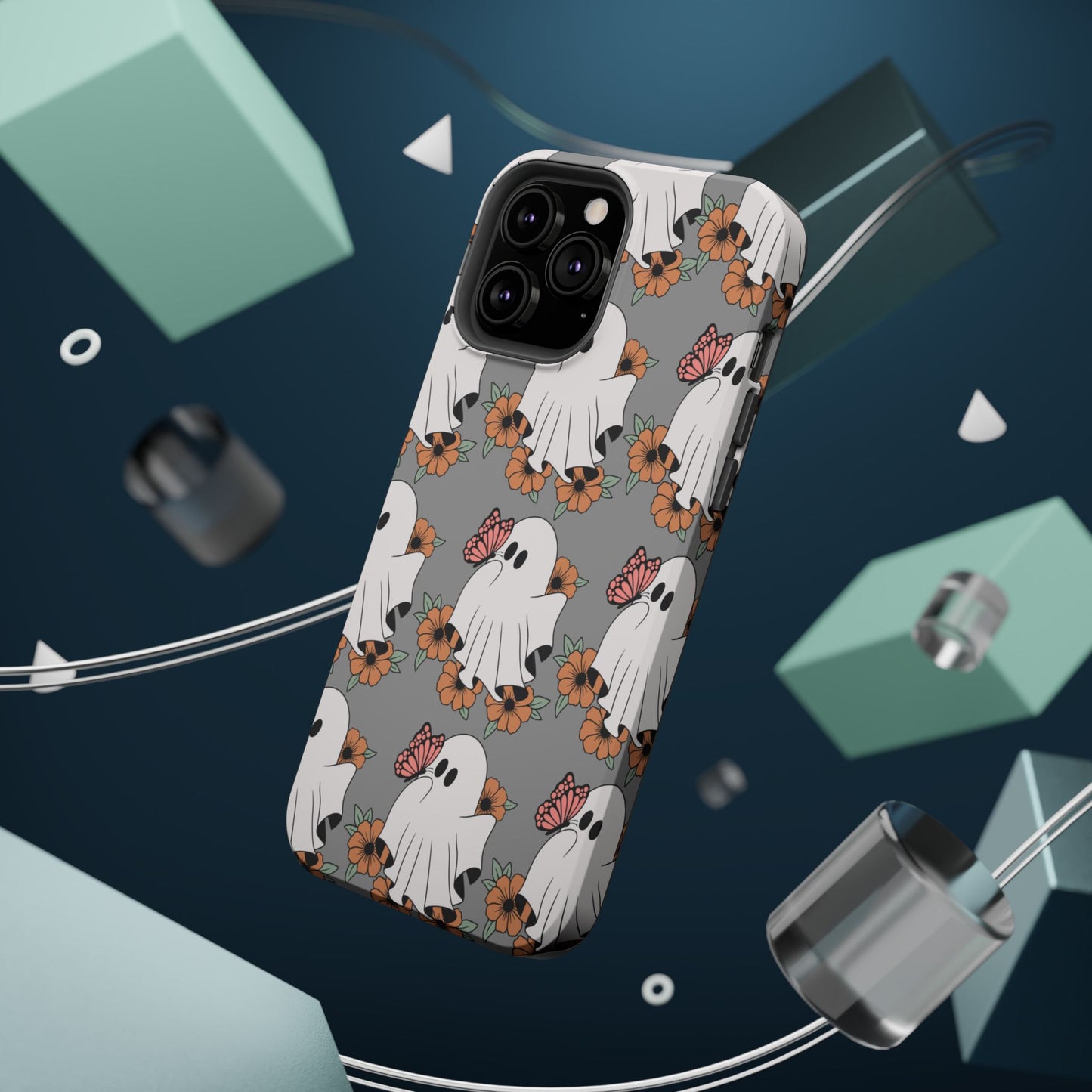 Cute Ghost Floral Phone Case