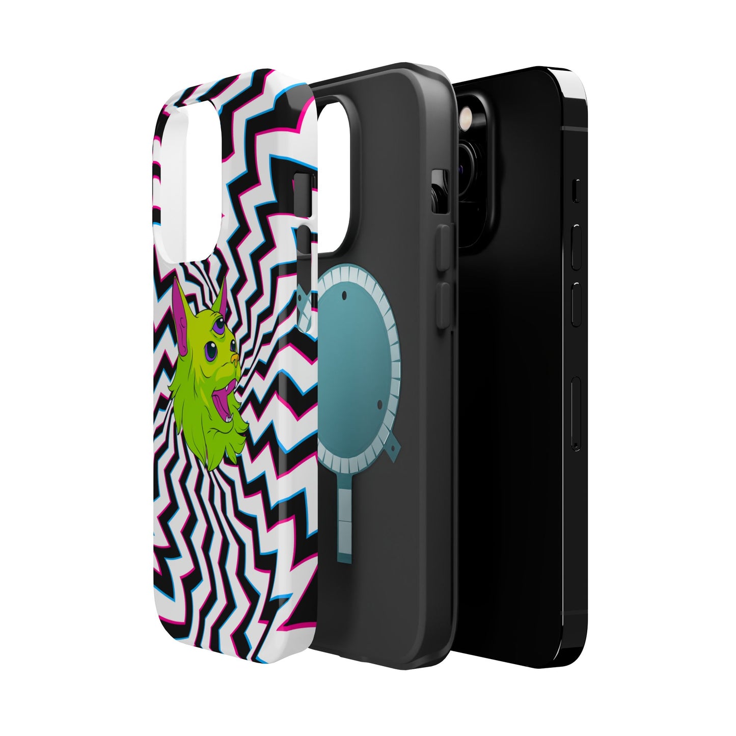 Vibrant Alien Cat Magnetic Phone Cases