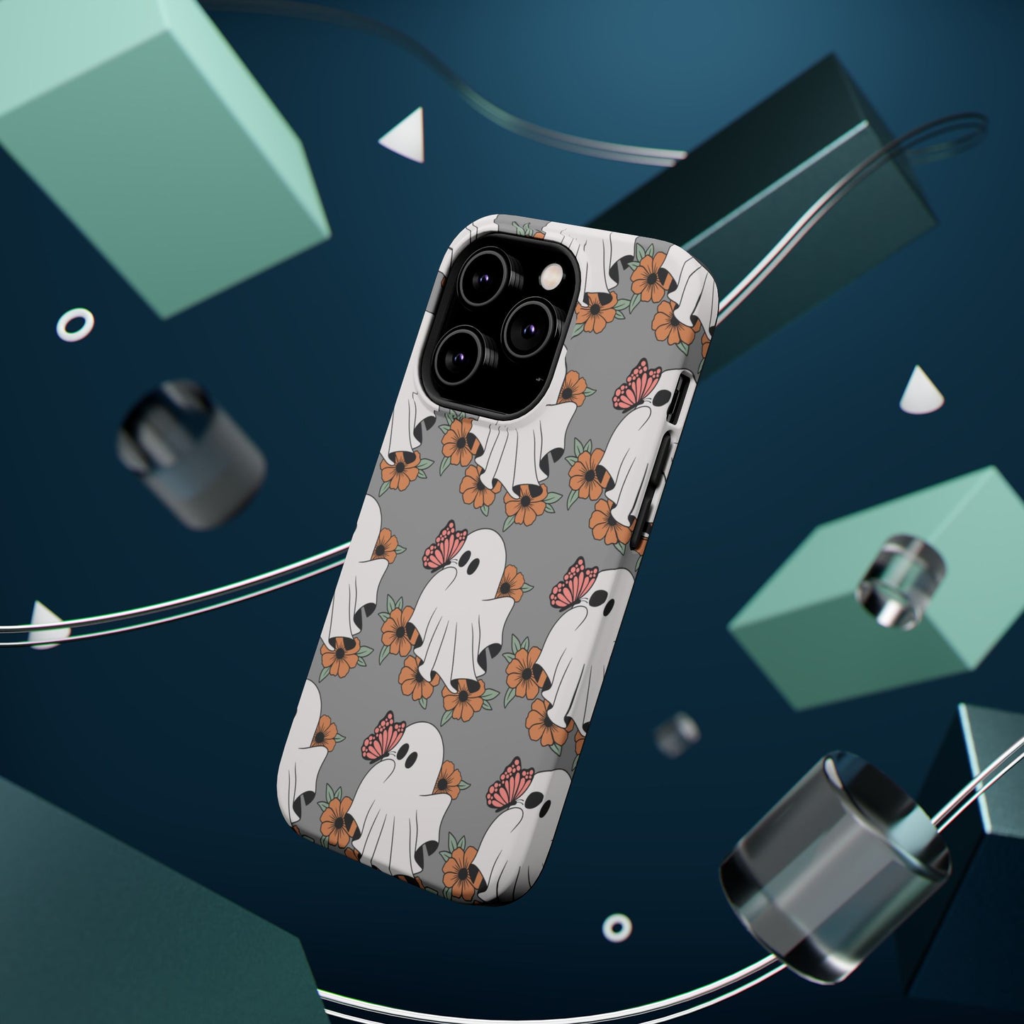 Cute Ghost Floral Phone Case