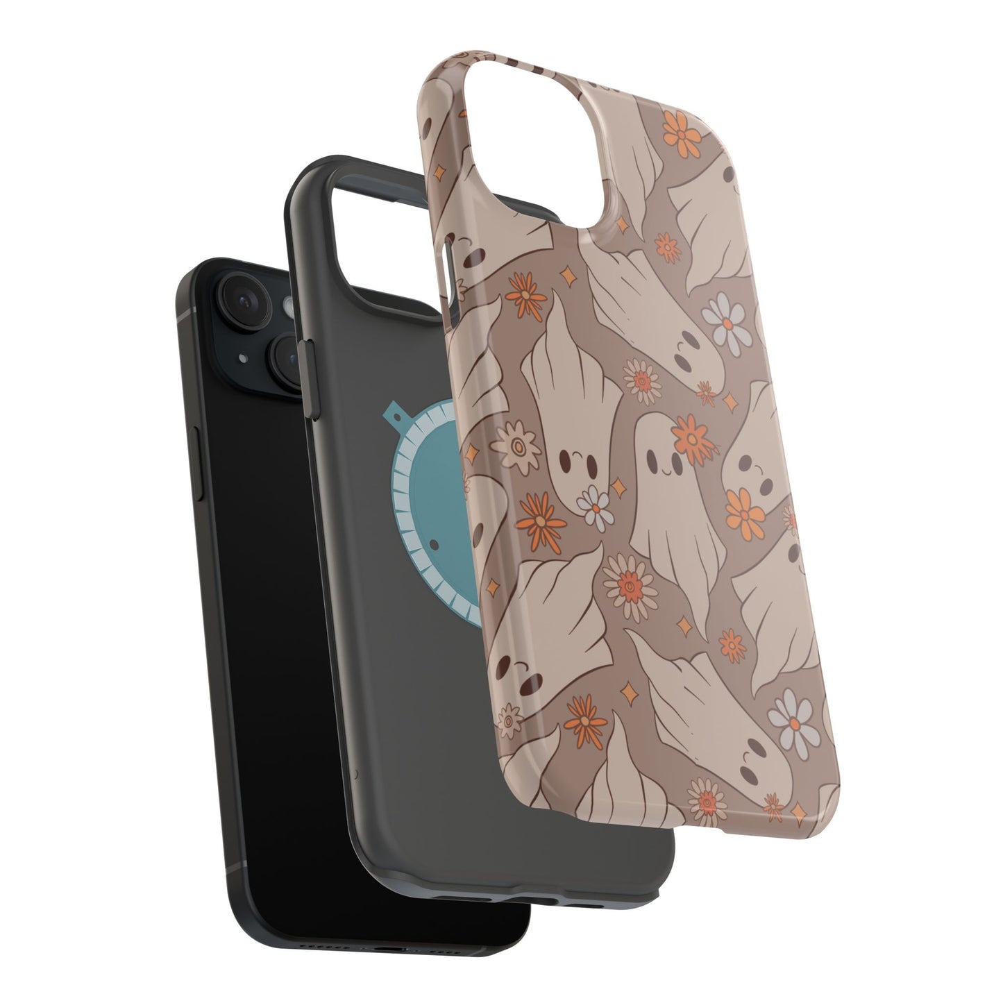 Ghostly Floral Magnetic Phone Cases