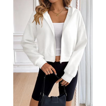 Everyday Cropped Zip Hoodie
