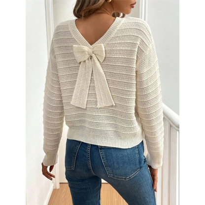 Bow-Back Knit Sweater