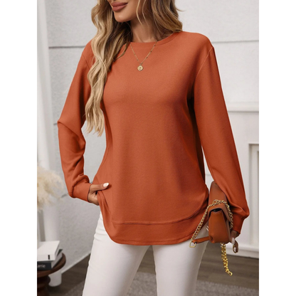 Waffle-Knit Everyday Pullover