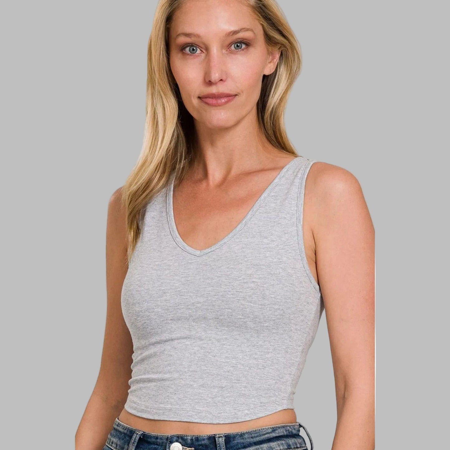 Everyday Gray Ribbed Tank