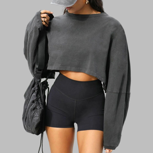 Onyx Crop Pullover