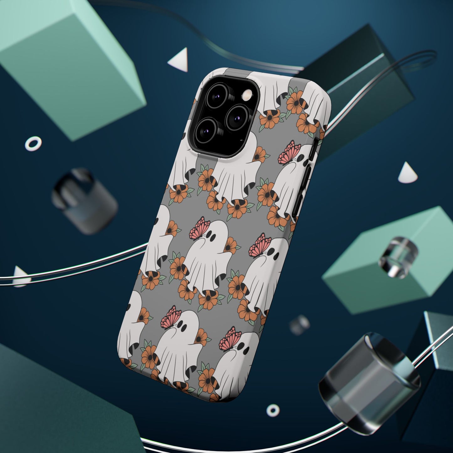 Cute Ghost Floral Phone Case