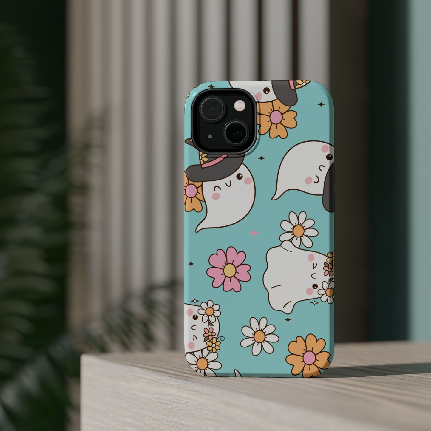 Cute Floral Ghost Magnetic Phone Case