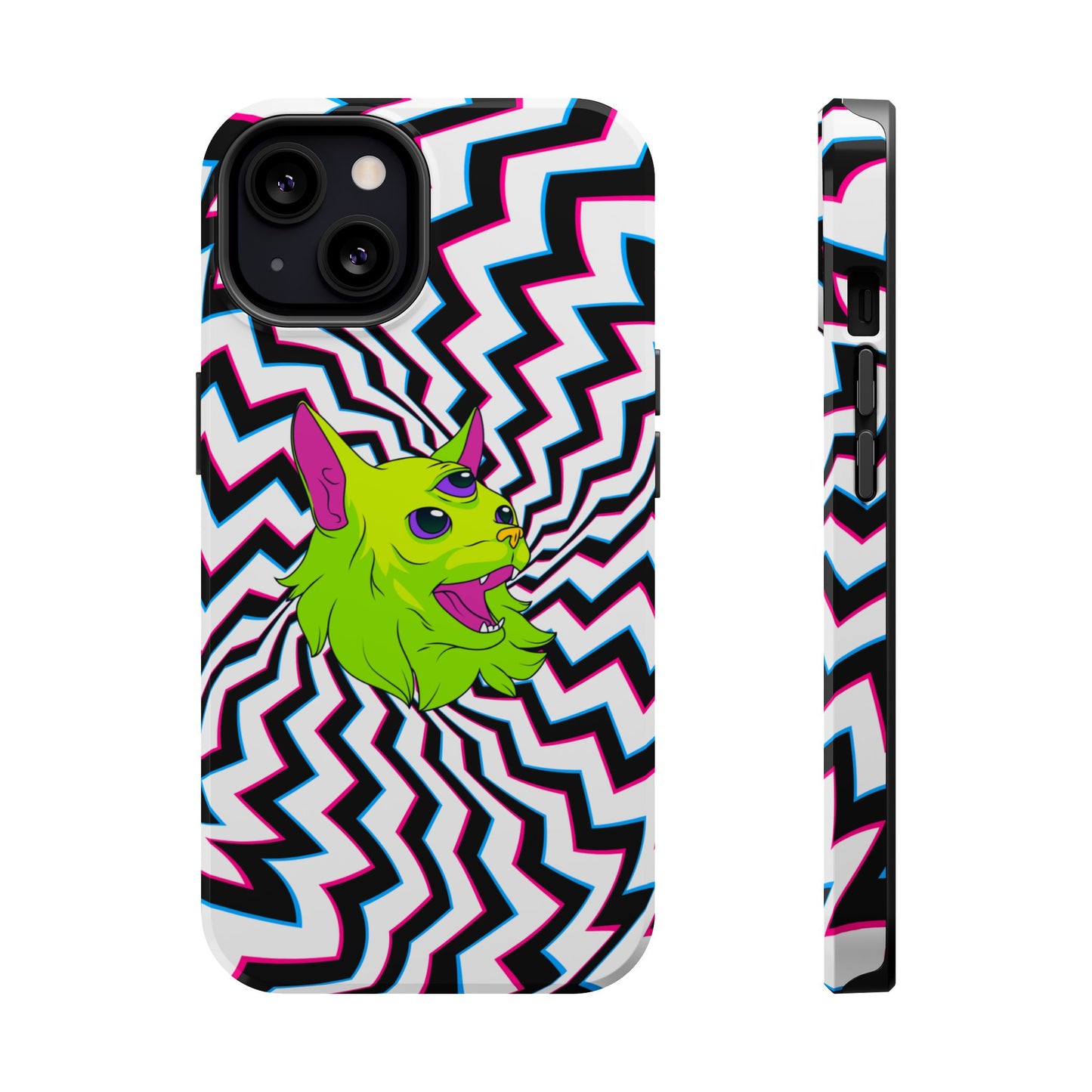 Vibrant Alien Cat Magnetic Phone Cases
