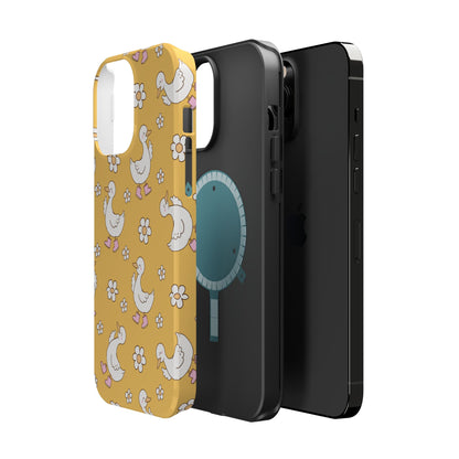 Charming Duck Pattern Magnetic Phone Case