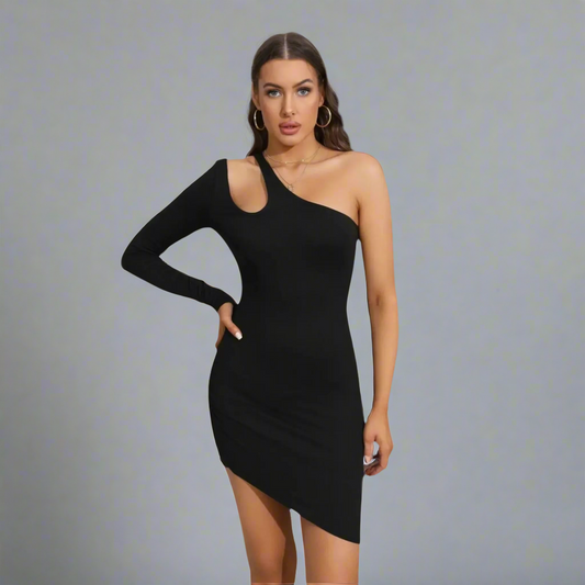 Midnight Muse One-Shoulder Dress