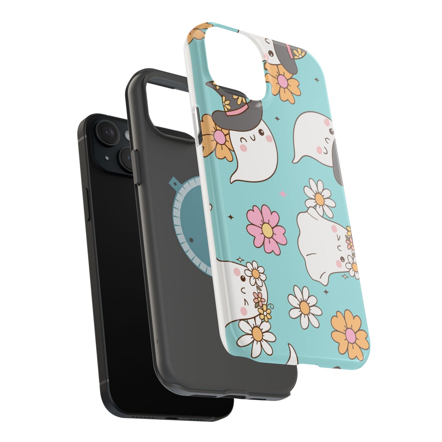 Cute Floral Ghost Magnetic Phone Case