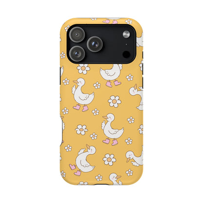 Charming Duck Pattern Magnetic Phone Case