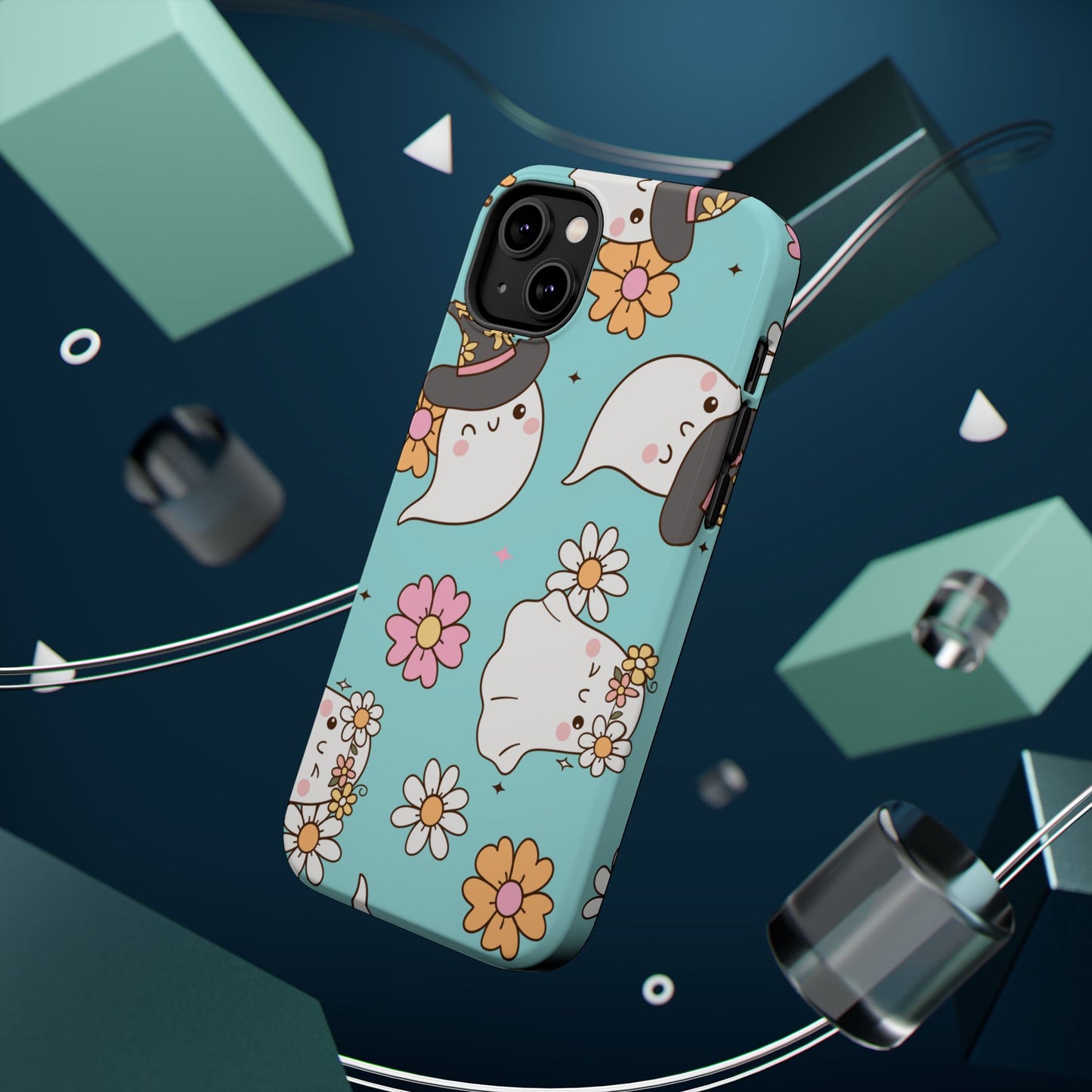 Cute Floral Ghost Magnetic Phone Case