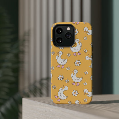 Charming Duck Pattern Magnetic Phone Case