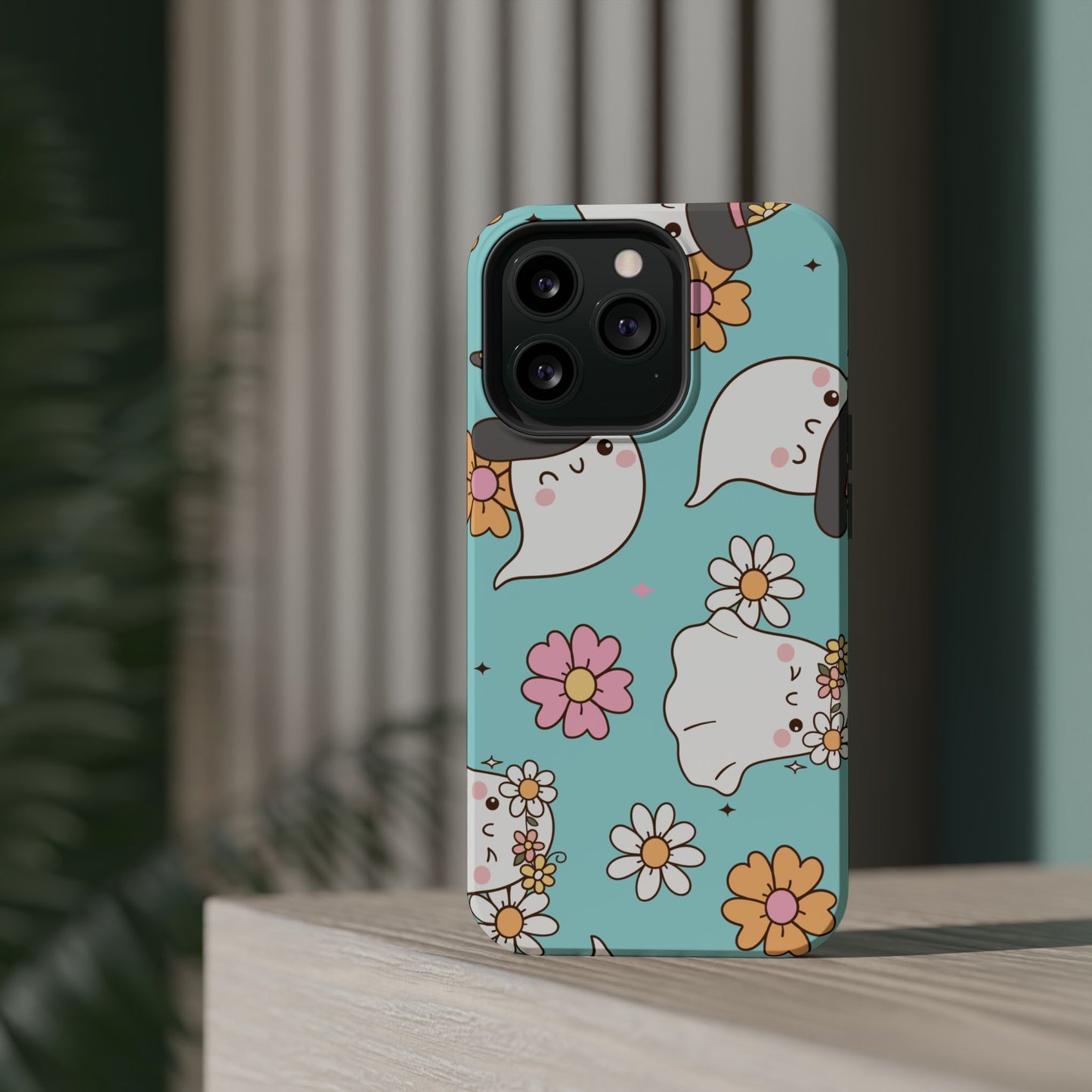 Cute Floral Ghost Magnetic Phone Case