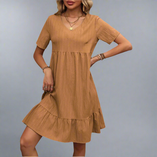 Ruffle Hem Babydoll Dress
