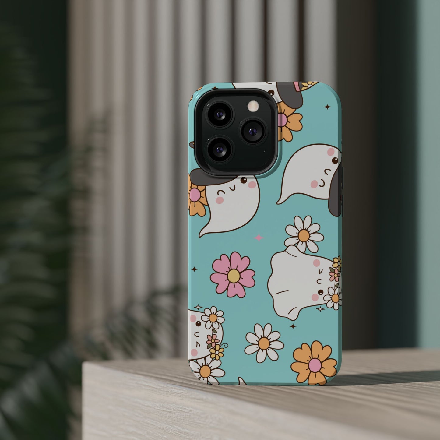 Cute Floral Ghost Magnetic Phone Case