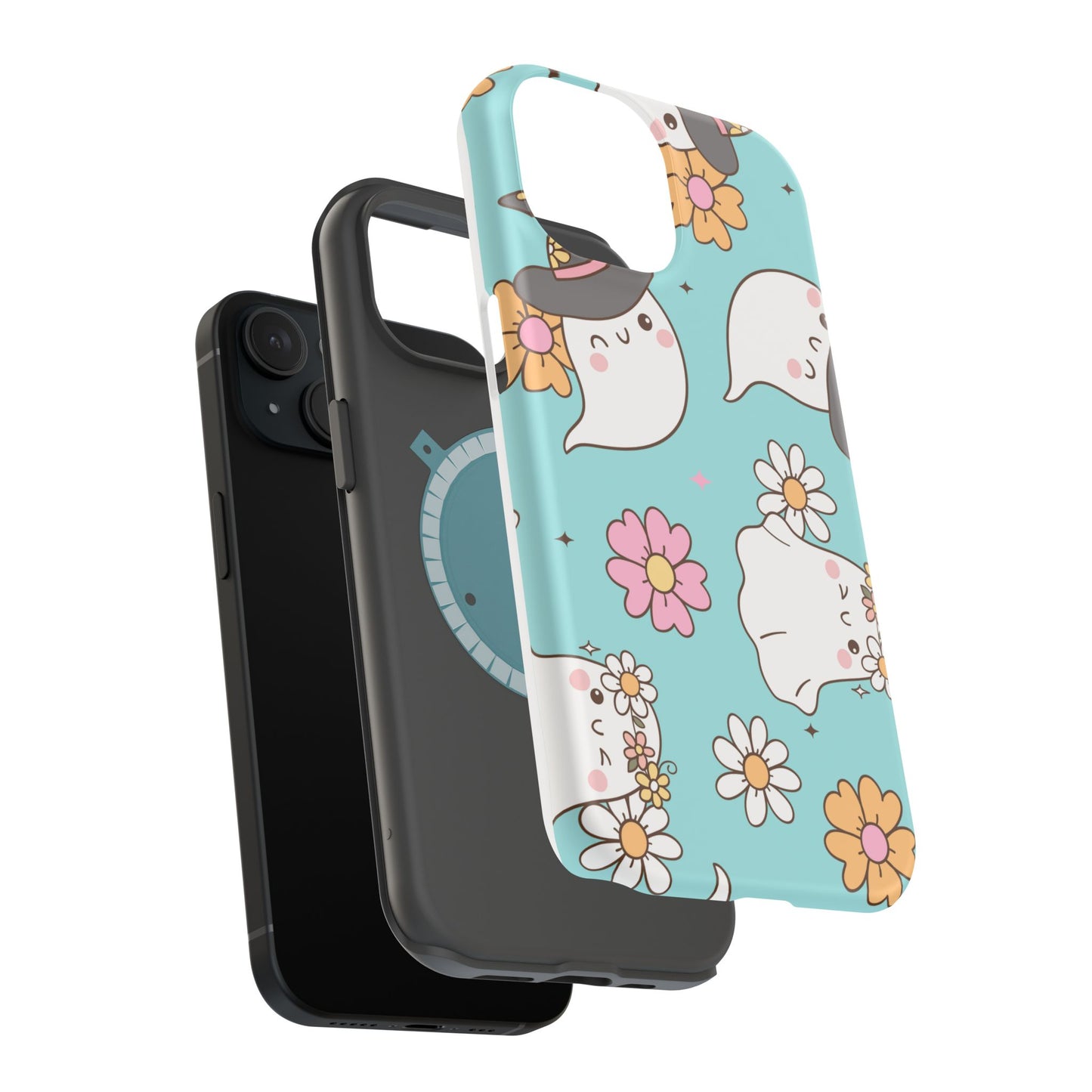 Cute Floral Ghost Magnetic Phone Case
