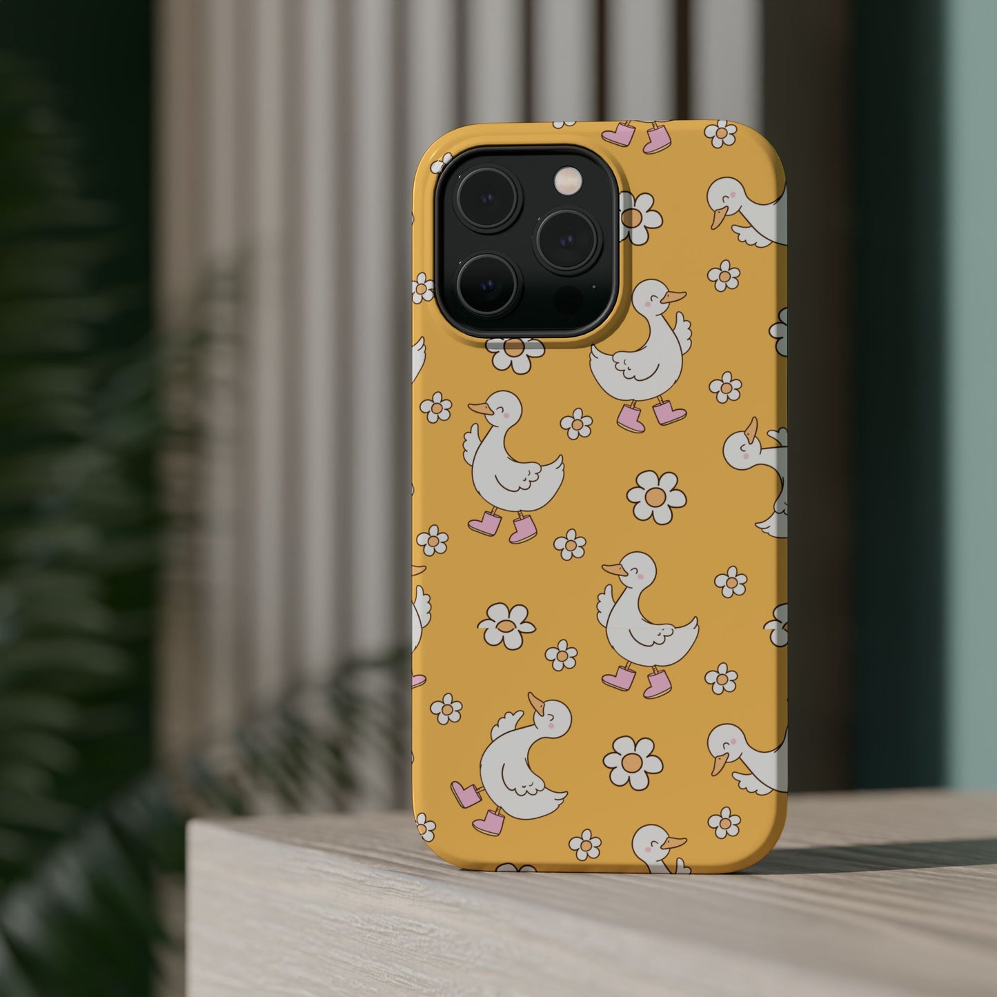 Charming Duck Pattern Magnetic Phone Case