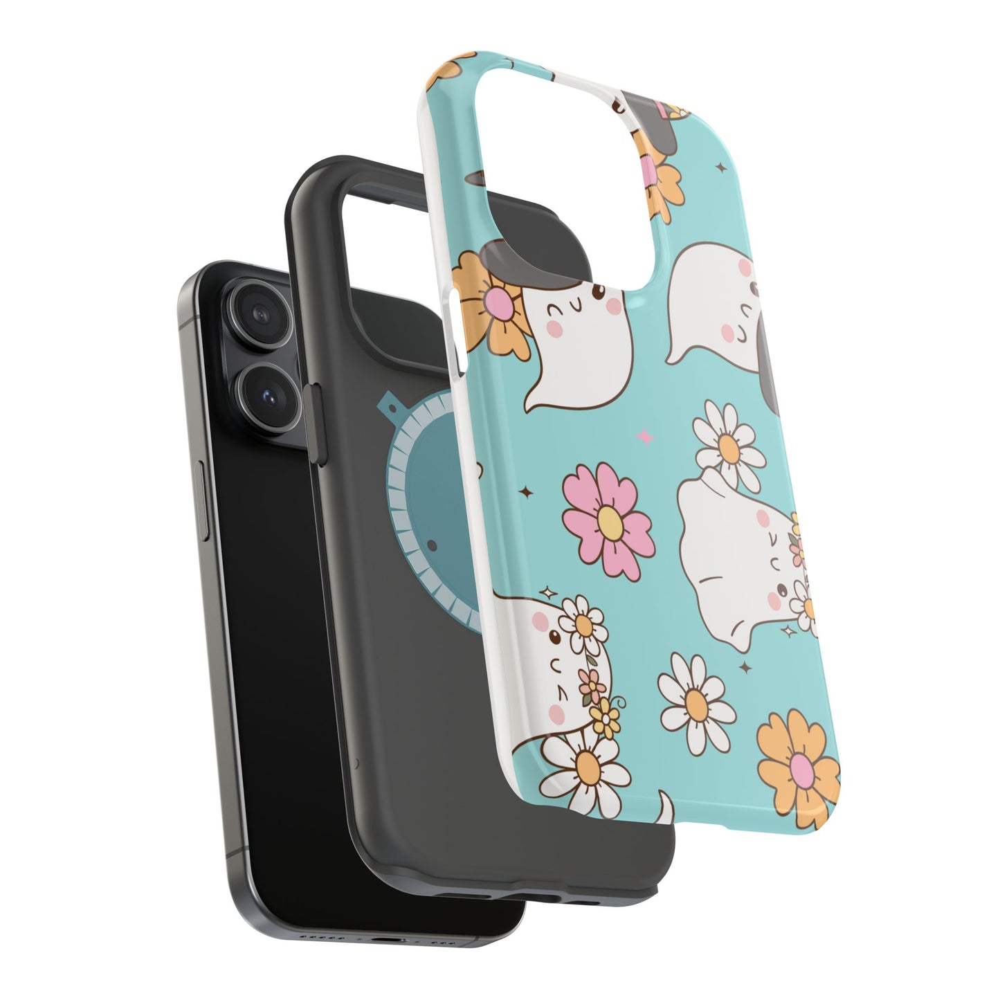 Cute Floral Ghost Magnetic Phone Case
