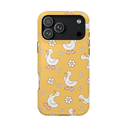 Charming Duck Pattern Magnetic Phone Case