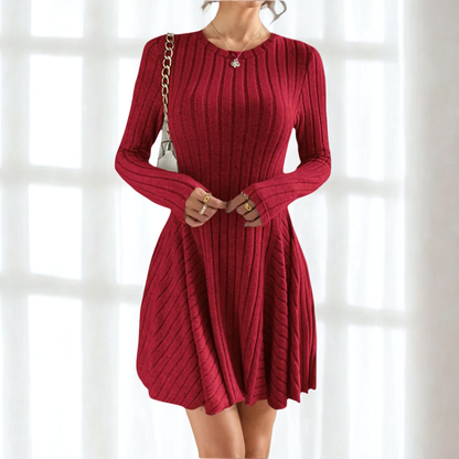 Cozy Charm Ribbed Dress